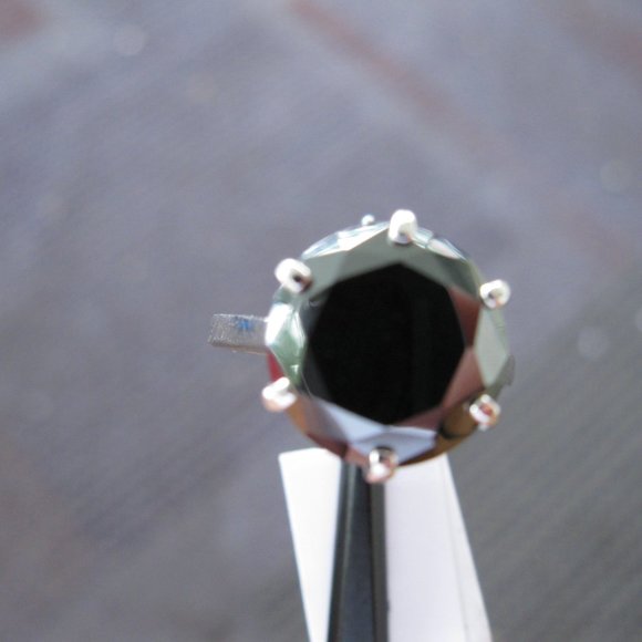5.0ct 100% Natural Black Diamond Ring, All Sizes Free Diamond Tester,Certificate - Picture 12 of 15